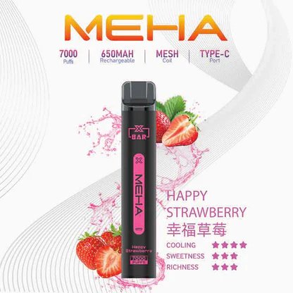 【MEHA XBAR】魅嗨小黑條 7000口拋棄式電子煙 650mAh可充電 3%丁鹽 極強冰感 Mesh芯 現貨秒發:圖片 8