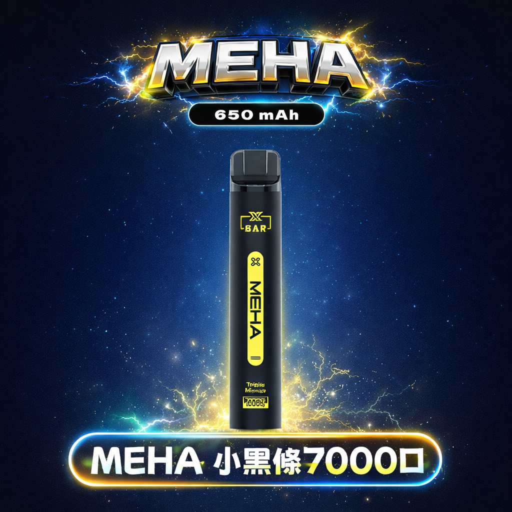 【MEHA XBAR】魅嗨小黑條 7000口拋棄式電子煙 650mAh可充電 3%丁鹽 極強冰感 Mesh芯 現貨秒發:圖片 2